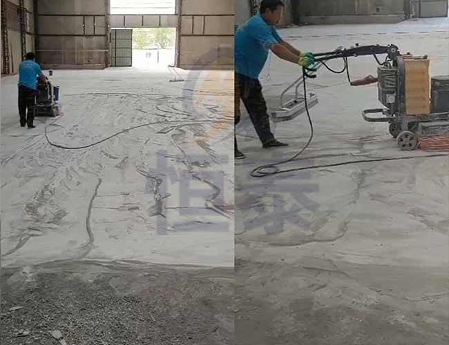 包头一千平方厂房地面固化施工案例