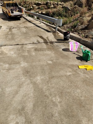 龙海乡间水泥小路使用地面硬化剂之后客户反馈