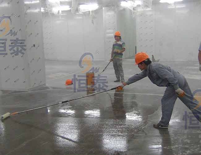 制药厂厂房地面环氧彩砂施工案例